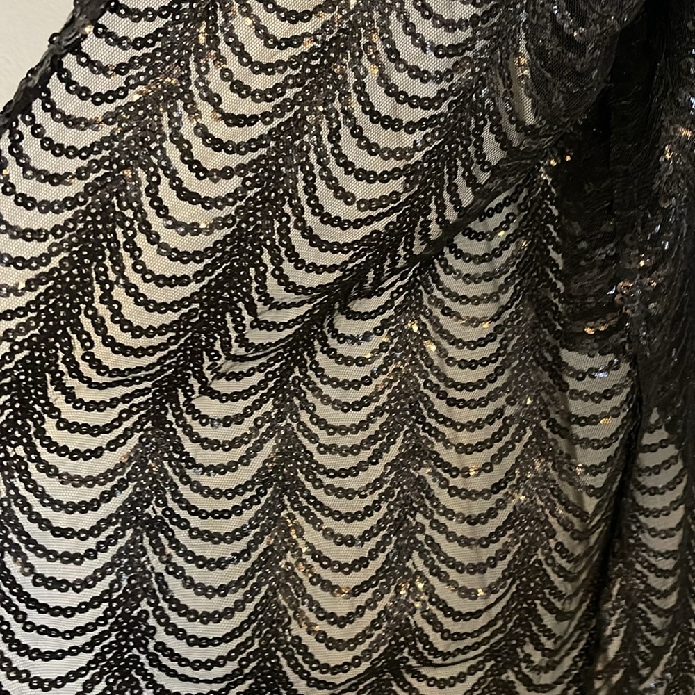 Sequined Coat, Duster. Long Black NEW with tag - Picture 5 of 8